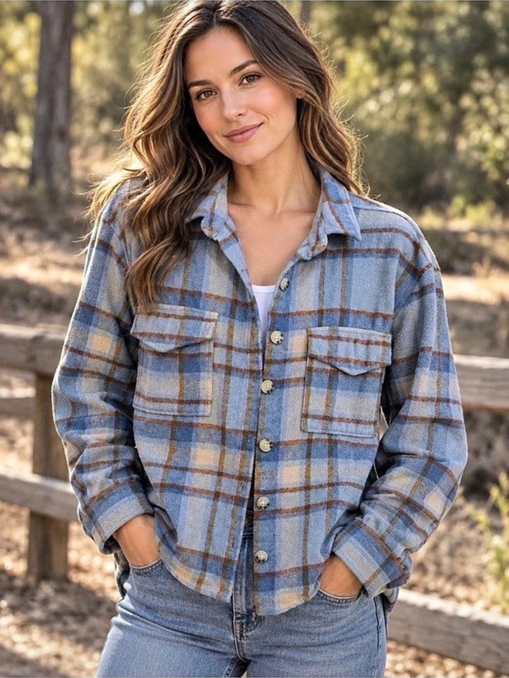 Ford Bronco Plaid Flannel Shacket Small Medium